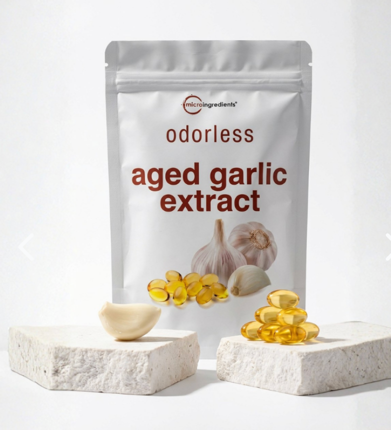 Aged garlic microingredientes.