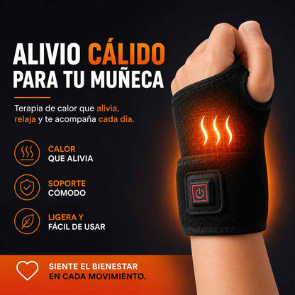 Muñequera Térmica Eléctrica — Alivio del dolor de túnel carpiano, artritis y tendinitis en minutos.